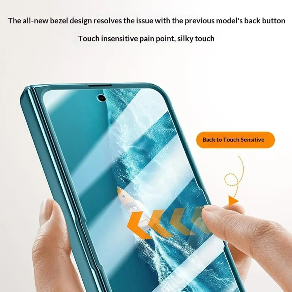 For vivo X Fold6 5G Case PC + Acrylic Phone Cover with HD Clear Screen Protector Hinge Protection - Blue - 3