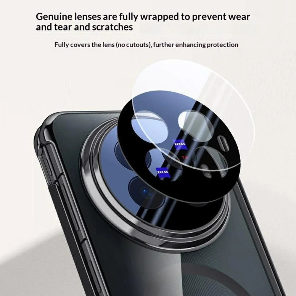 For vivo X Fold6 5G Magnetic Case Hard PC + Acrylic Phone Cover with HD Screen Protector - Black - 7