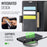 AUTSPACE for Samsung Galaxy S26 A11 Case RFID Blocking Retro Leather Cell Phone Wallet Cover - Black - 5