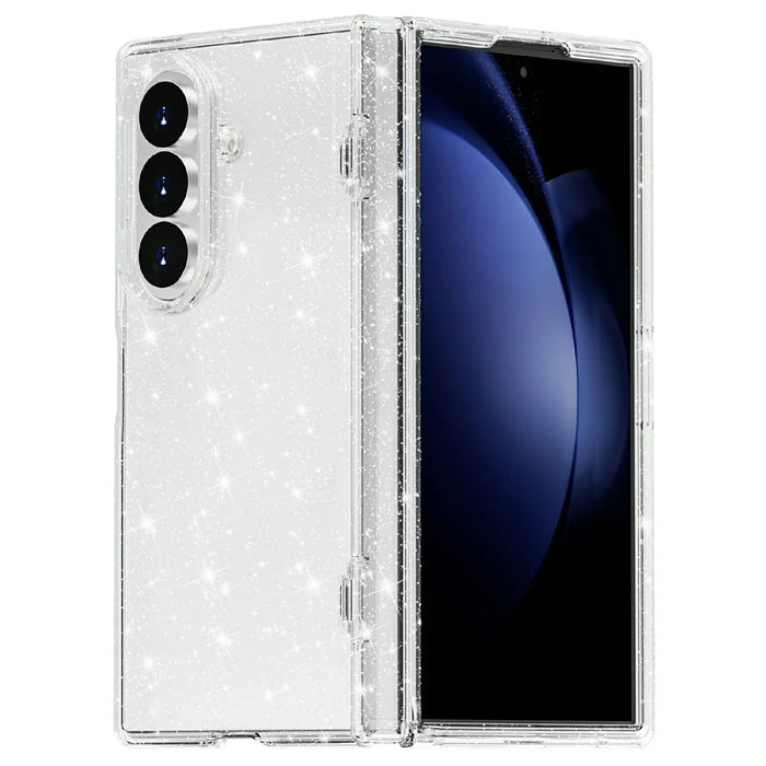 For Samsung Galaxy Z Fold8 Ultra Case Sparkly Powder Glitter Shiny Soft TPU + Hard PC Back Cover - White - 2