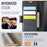 AUTSPACE for Samsung Galaxy A37 5G A11 Case RFID Blocking Retro Leather Cell Phone Wallet Cover - Black - 5