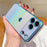 For iPhone 17 Pro Max Case Dazzling Design Electroplating Heart Pattern TPU Phone Cover - Blue - 3