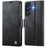 AUTSPACE for Samsung Galaxy A27 5G A11 Case RFID Blocking Retro Leather Cell Phone Wallet Cover - Black - 1