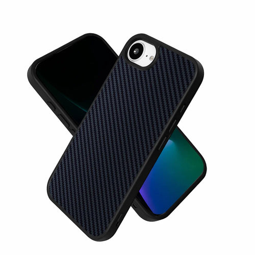 EYCASE for iPhone 16e / iPhone 17e Magnetic Case  Kevlar Series UV Printed Black Edge TPU Acrylic Phone Cover - Black Grey - 1
