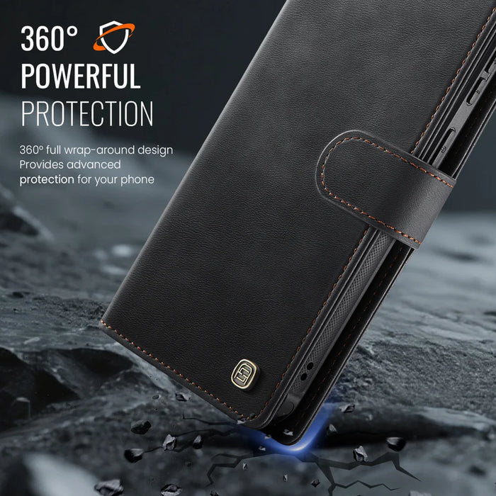 AUTSPACE for Samsung Galaxy A57 5G A05 Case Wallet Stand Detachable Leather Magnetic Phone Cover - Black - 5