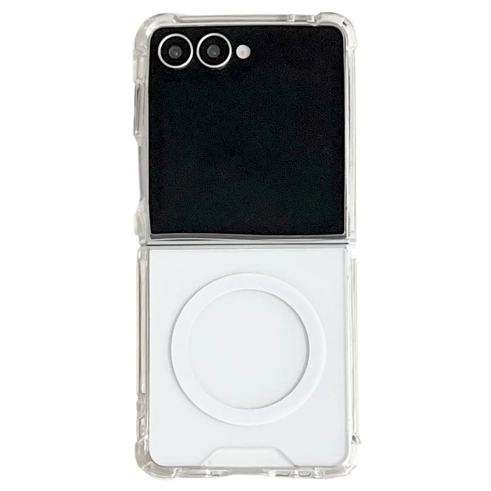 For Samsung Galaxy Z Flip8 Magnetic Case Clear Acrylic Back Phone Cover - Transparent - 1