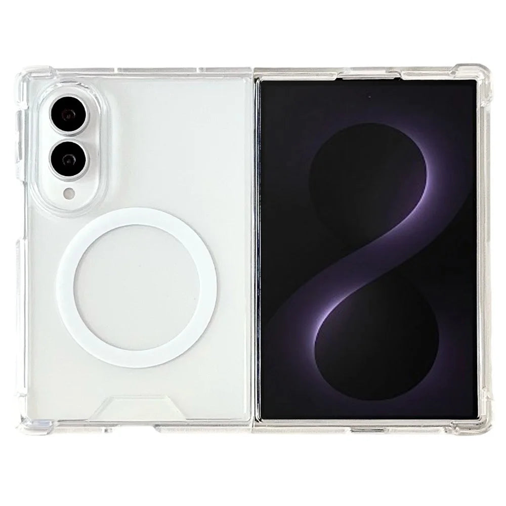 For Samsung Galaxy Z Fold8 Magnetic Case Clear Acrylic Back Phone Cover - Transparent - 1