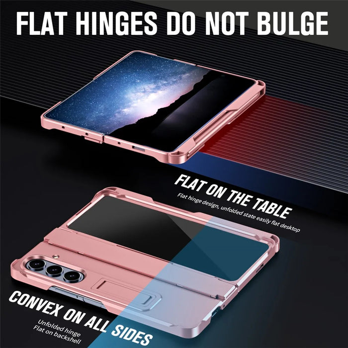 For Samsung Galaxy Z Fold8 Ultra  Case Kickstand Hard PC Phone Cover with Stylus  /  Screen Protector - Pink - 7