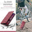 AUTSPACE for Samsung Galaxy S26 Wallet Case  A01 Leather Stand Cover with RFID Blocking Card Holder - Wine Red - 3