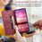 AUTSPACE for Samsung Galaxy S26 Wallet Case  A01 Leather Stand Cover with RFID Blocking Card Holder - Wine Red - 6