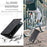 AUTSPACE for iPhone 17 Wallet Case  A01 Leather Stand Cover with RFID Blocking Card Holder - Black - 3
