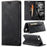 AUTSPACE for iPhone 16e / iPhone 17e Wallet Case  A01 Leather Stand Cover with RFID Blocking Card Holder - Black - 1
