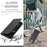 AUTSPACE for iPhone 16e / iPhone 17e Wallet Case  A01 Leather Stand Cover with RFID Blocking Card Holder - Black - 3