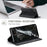 AUTSPACE for Samsung Galaxy A37 5G Wallet Case  A01 Leather Stand Cover with RFID Blocking Card Holder - Black - 2