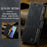 AUTSPACE for Samsung Galaxy Z Fold8 Ultra Wallet Case  A01 Leather Stand Cover with RFID Blocking Card Holder - Black - 3