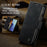 AUTSPACE for Samsung Galaxy Z Fold8 Ultra Wallet Case  A01 Leather Stand Cover with RFID Blocking Card Holder - Black - 6