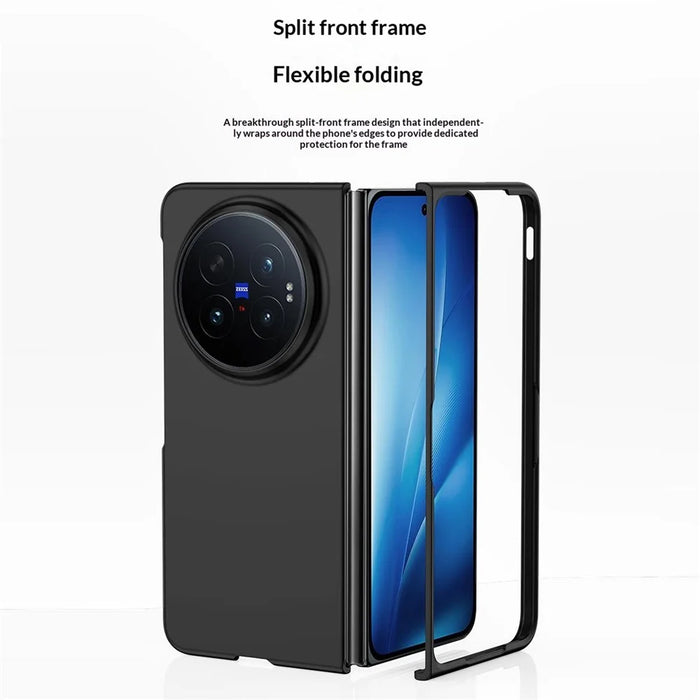 For vivo X Fold6 5G Case Ultra Thin Skin Touch Rubberized Hard PC Phone Cover - Black - 3