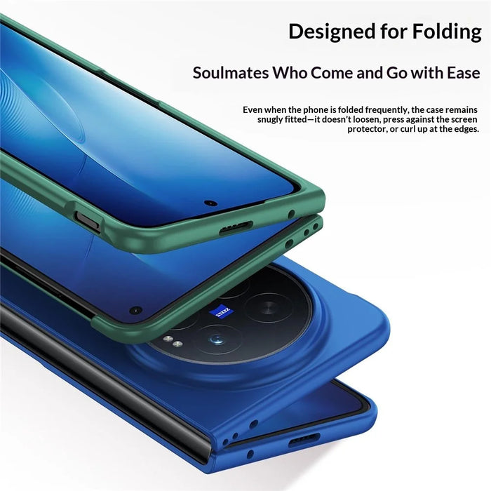 For vivo X Fold6 5G Case Ultra Thin Skin Touch Rubberized Hard PC Phone Cover - Black - 4