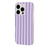 For iPhone 14 Pro Case IMD Stripe TPU Full Coverage Shockproof Phone Protective Cover - Purple - 3
