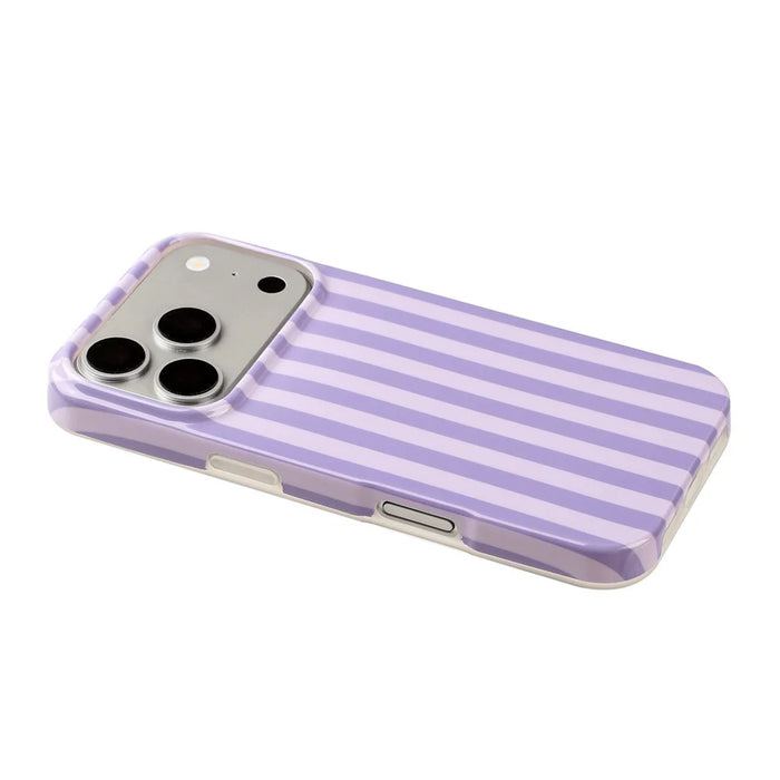 For iPhone 18 Pro Max / 17 Pro Max Case IMD Stripe TPU Full Coverage Shockproof Phone Protective Cover - Purple - 4