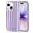 For iPhone 13 / iPhone 14 Case IMD Stripe TPU Full Coverage Shockproof Phone Protective Cover - Purple - 1