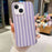 For iPhone 14 Plus / iPhone 15 Plus Case IMD Stripe TPU Full Coverage Shockproof Phone Protective Cover - Purple - 5