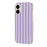 For iPhone 16 Case IMD Stripe TPU Full Coverage Shockproof Phone Protective Cover - Purple - 3