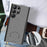 For Samsung Galaxy S23 Ultra Drop Proof Woven Texture Clip Kickstand PC + TPU Case Sliding Screen Cover Phone Protector - 5