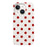 For iPhone 13 / iPhone 14 Case Retro Polka Dot IMD TPU Full Coverage Phone Protective Cover - White - 2