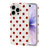 For iPhone 14 Pro Max Case Retro Polka Dot IMD TPU Full Coverage Phone Protective Cover - White - 1
