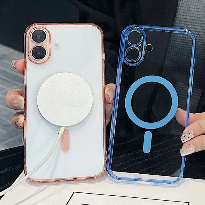 For iPhone 17 Magnetic Case Acryic + TPU Phone Cover with PET Lens Protector - Black - 5