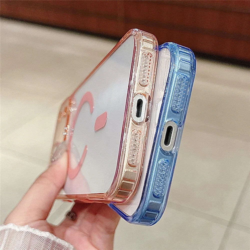For iPhone 17 Pro Max Magnetic Case Acryic + TPU Phone Cover with PET Lens Protector - Pink - 5