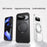 For Google Pixel 11 Pro XL Case Rotating Kickstand PC + TPU Skin-Feel Phone Cover - Black - 3