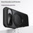 For Google Pixel 11 Pro XL Case Rotating Kickstand PC + TPU Skin-Feel Phone Cover - Black - 5