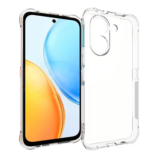 WANLONFENG for Honor X7e 4G WL2 Series TPU Case 2.0mm Phone Cover with 2Pcs Tempered Glass Films - Transparent - 2