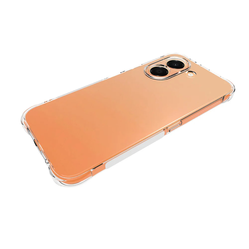 WANLONFENG for Honor X7e 4G WL2 Series TPU Case 2.0mm Phone Cover with 2Pcs Tempered Glass Films - Transparent - 4