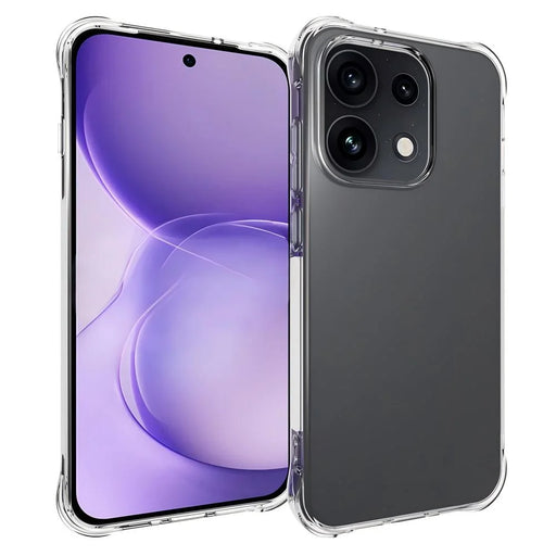 WANLONFENG for Oppo Reno16 5G (Global) / Oppo Reno16 5G (China) / Oppo Reno16 Pro 5G (Global) Case with 2Pcs Tempered Glass Films  WL2 Series  2.0mm TPU Phone Cover (Big Lens Hole) - Transparent - 2