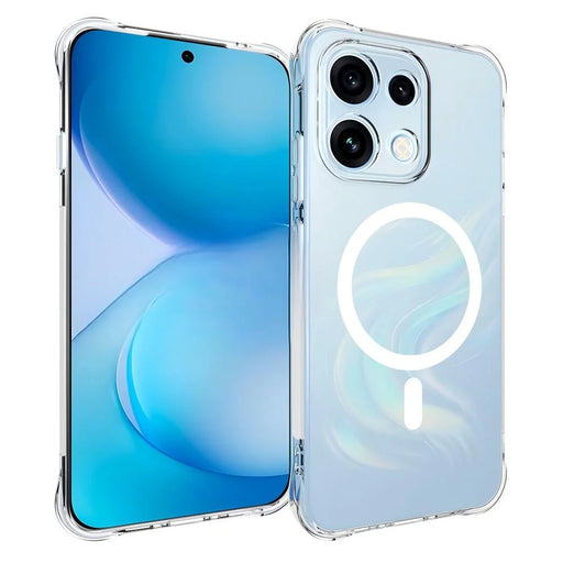 WANLONFENG for Oppo Reno16 FS 5G / Oppo Reno16 F 5G WL1 Series 2.0mm Magnetic Case Clear TPU Phone Back Cover with 2Pcs Screen Films - Transparent - 2