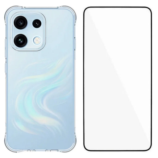WANLONFENG for Oppo Reno16 FS 5G / Oppo Reno16 F 5G WL Series Case 2.0mm TPU Phone Cover with Tempered Glass Film - Transparent - 1