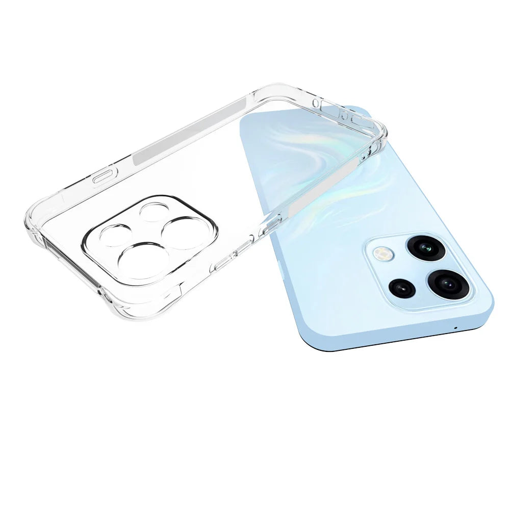 WANLONFENG for Oppo Reno16 FS 5G / Oppo Reno16 F 5G WL Series Case 2.0mm TPU Phone Cover with Tempered Glass Film - Transparent - 5