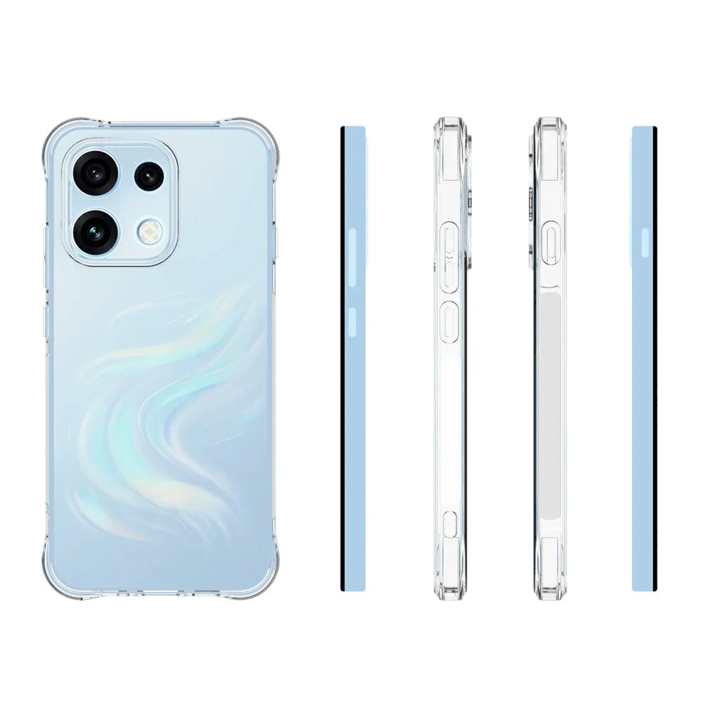 WANLONFENG for Oppo Reno16 FS 5G / Oppo Reno16 F 5G WL Series Case 2.0mm TPU Phone Cover with Tempered Glass Film - Transparent - 6