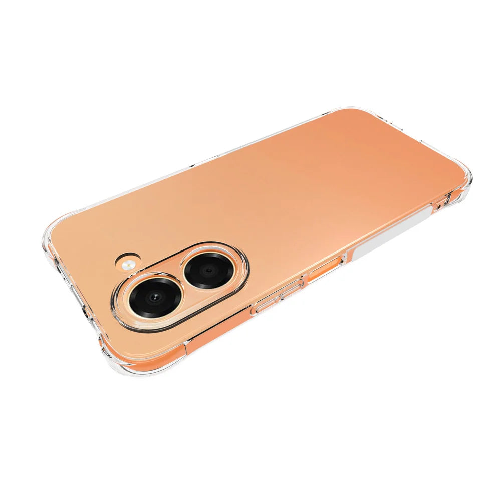 WANLONFENG for Honor X7e 4G WL Series Case 2.0mm TPU Phone Cover with Tempered Glass Film - Transparent - 3