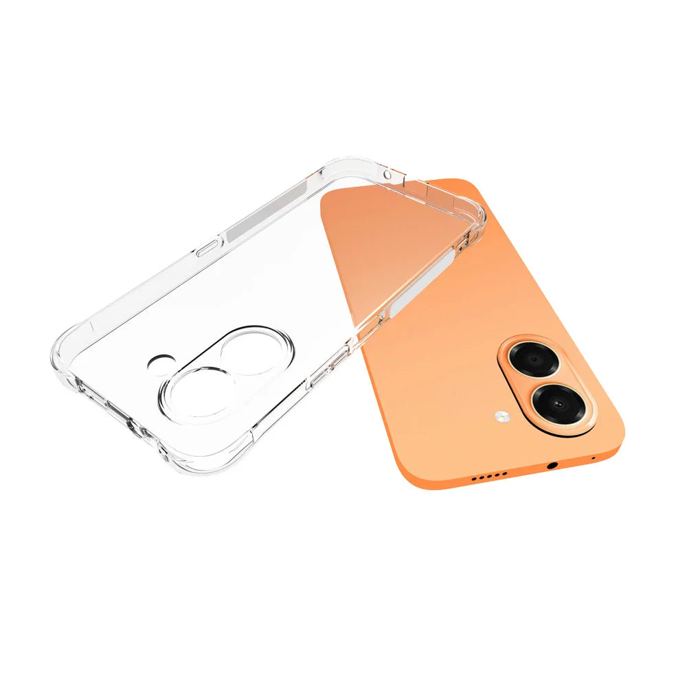 WANLONFENG for Honor X7e 4G WL Series Case 2.0mm TPU Phone Cover with Tempered Glass Film - Transparent - 5