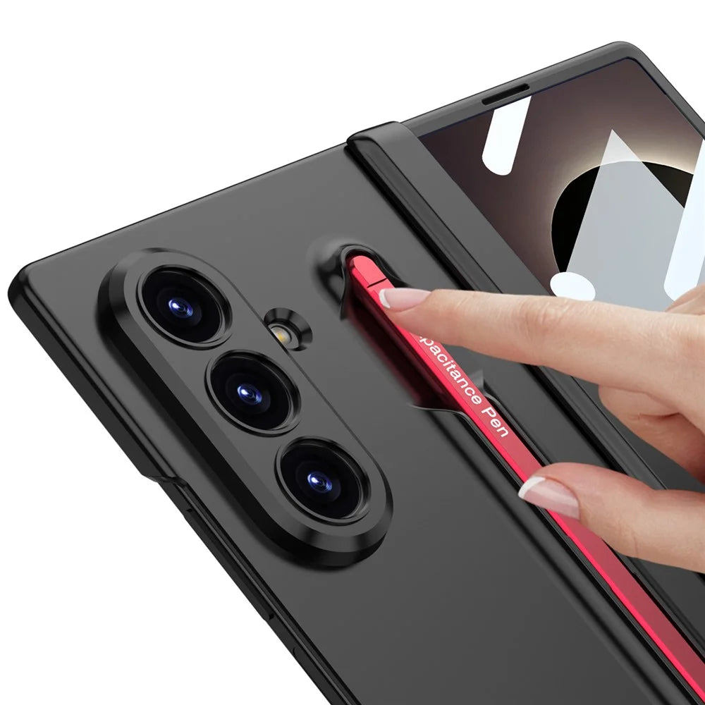 GKK for Samsung Galaxy Z Fold8 Ultra Case Magnetic Hinge PC Phone Cover with Tempered Glass Screen Film - Black - 2