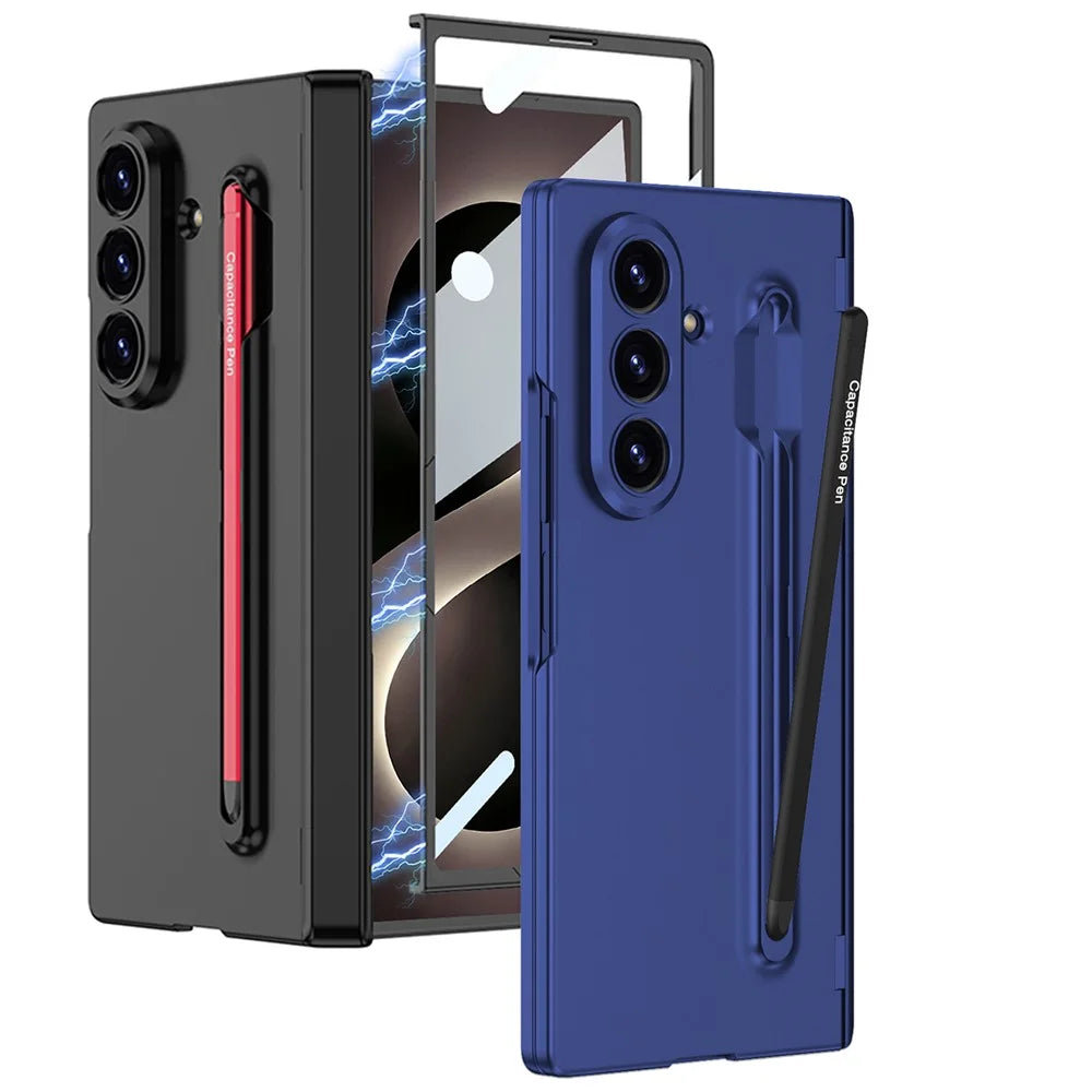 GKK for Samsung Galaxy Z Fold8 Ultra Case Magnetic Hinge PC Phone Cover with Tempered Glass Screen Film - Black - 5
