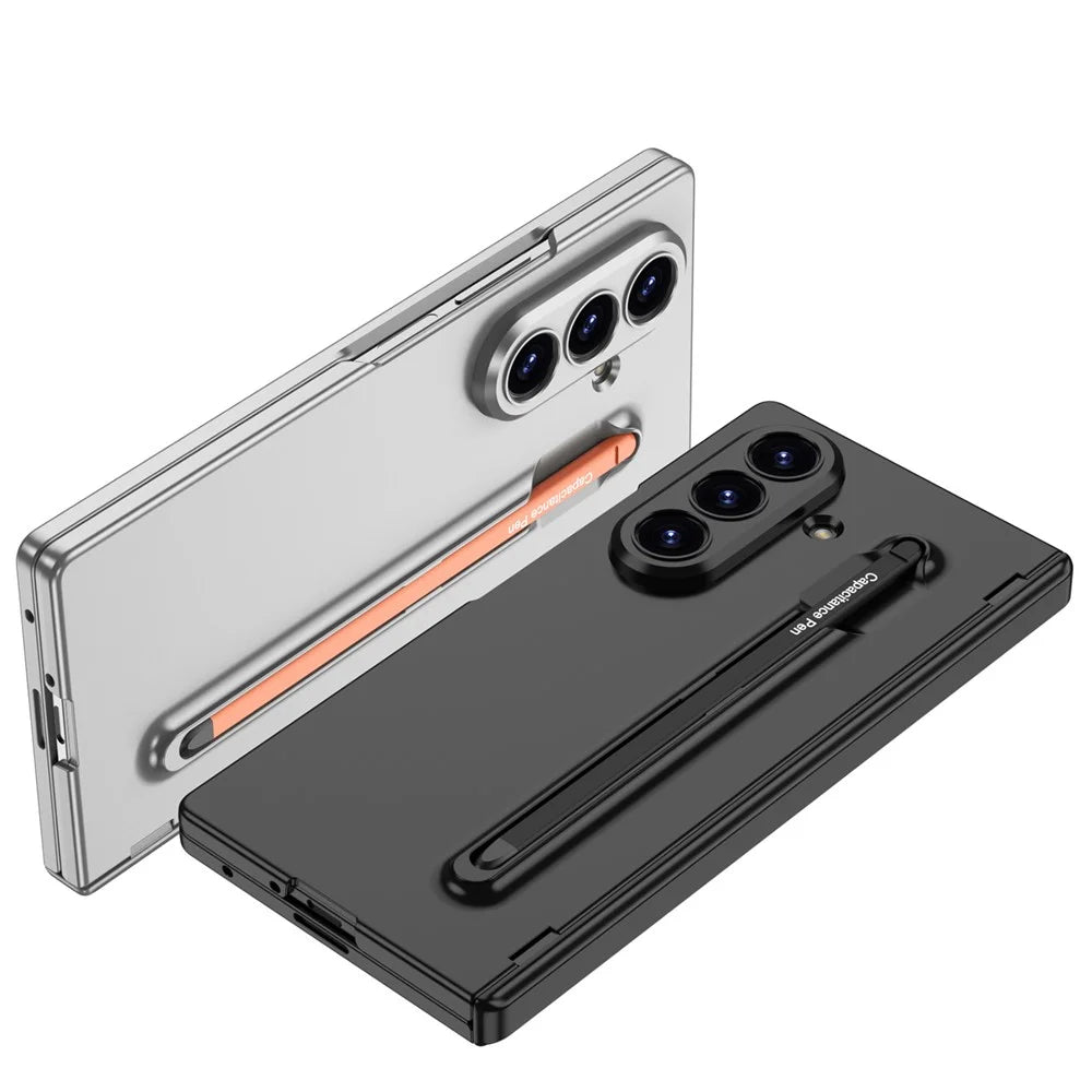 GKK for Samsung Galaxy Z Fold8 Ultra Case Magnetic Hinge PC Phone Cover with Tempered Glass Screen Film - Black - 6