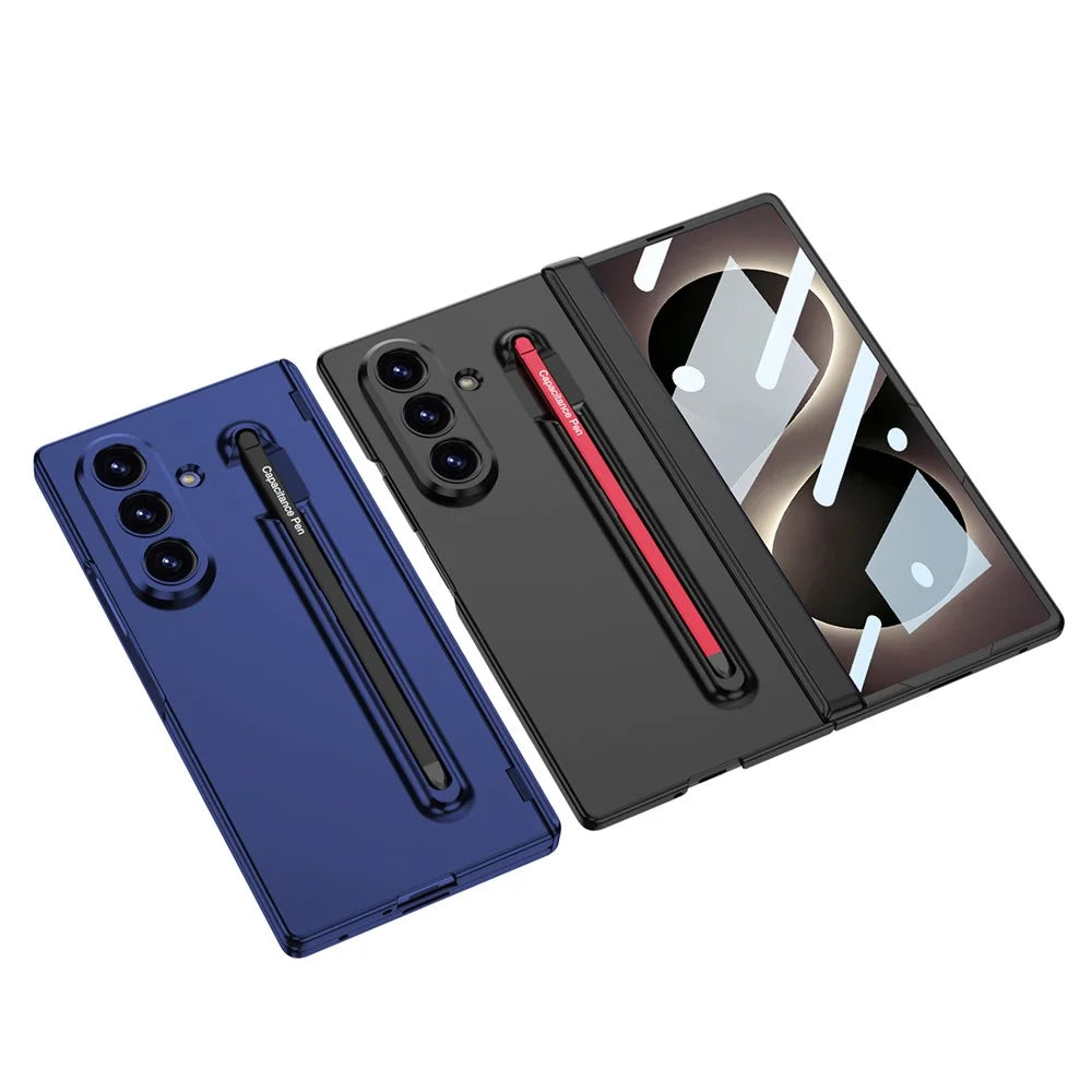 GKK for Samsung Galaxy Z Fold8 Ultra Case Magnetic Hinge PC Phone Cover with Tempered Glass Screen Film - Black - 7