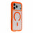 For iPhone 18 Pro / 17 Pro Magnetic Case PC + TPU Matte Translucent Phone Cover Compatible with MagSafe - Orange - 1