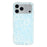 For iPhone 17 Pro Magnetic Case Lace Floral Pattern PC + TPU Phone Cover - Baby Blue - 1