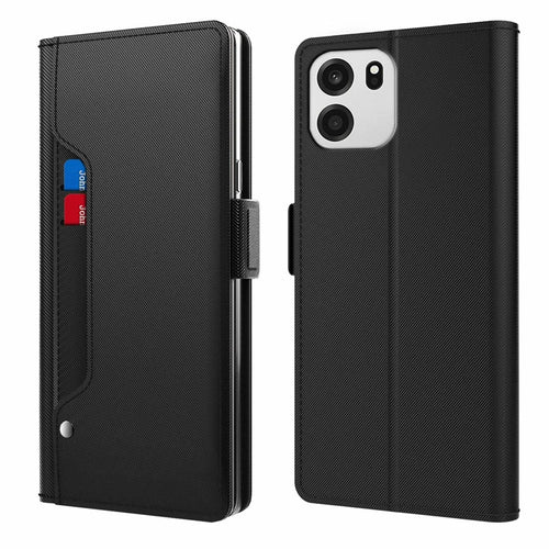 For OnePlus Nord CE6 5G Case PU+TPU Magnetic Flip Phone Cover with Stand - Black - 1